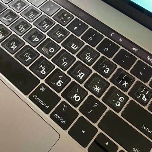 RUSSIAN Transparent Keyboard Stickers For Laptop/PC USA F8D5 - Picture 10 of 16