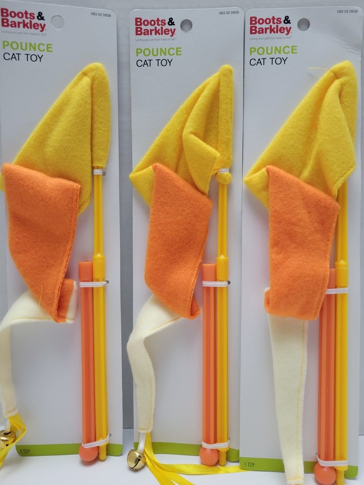 3 Boots & Barkley Cat Play Pounce Chase Wand Toys NEW eBay