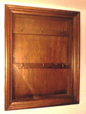 Antik Schlüsselschrank 1900 Alt Schlüsselkasten Hängevitrine