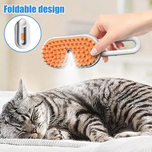 3 In 1 Cat Steam Brush Pet Electric Spray Massage Comb Dog Hair Removal Tool - Picture 4 of 17