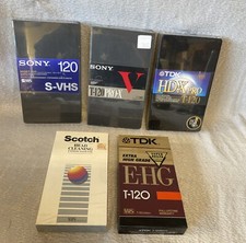 Lot W/5 Vintage SEALED Sony / TDK Video Cassette Cleaning Tapes
