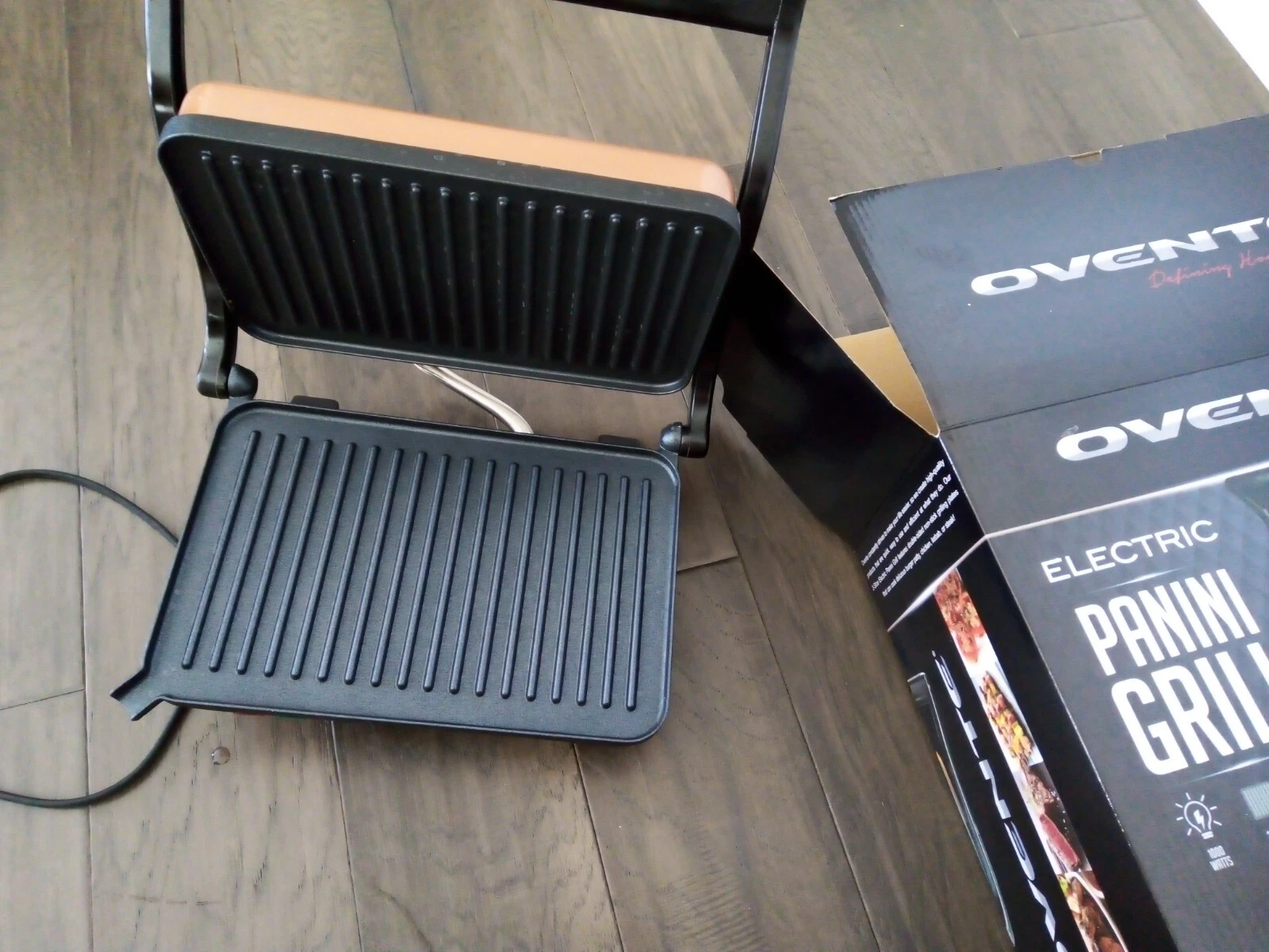 OVENTE PANINI electric Grill/Press 1000/Watts, Model SM-1201G2