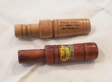 Wooden CAJUN DUCK Call | Vintage 4.6" Lake Charles, LA & Faulk's Calls
