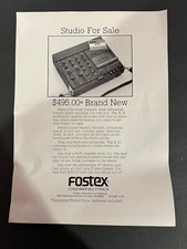 Vtg 1980s AD, Fostex Consumer Multitrack Cassette Recorder, X-15