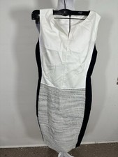 Tahari Women’s White Color Sheath Dress Size M