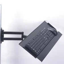 Racing Game Aluminum Keyboard Mouse Tray Rotary Wall-Mounted Keyboard Holder US