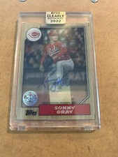 2022 Topps Clearly Authentic Signature Auto 1987 Sonny Gray Cincinnati Reds 