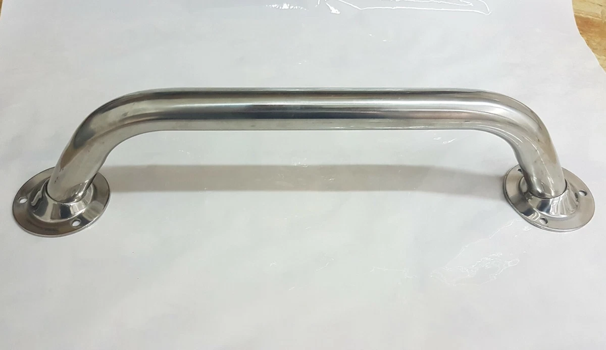 Maniglia Per Portello Barca In Acciaio Inox 316 - Base Ovale, 16,5 Cm, Foro Passante