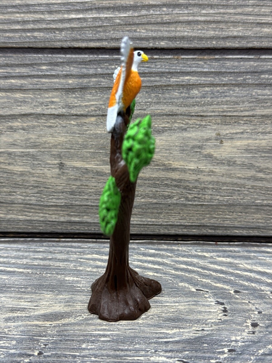 Vintage Lanard 2003 Plastic Tree Brown Trunk Green Leaves Orange