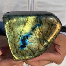 1.3lb Natural Flash Labradorite Quartz Crystal rough Mineral Healing