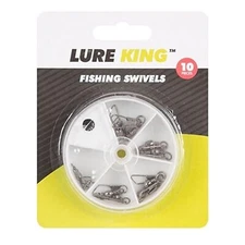 Pack of 10 Fishing Swivels Mix Sizes 4 to 8 Snap Link Hook Carp Pike Coarse Rig