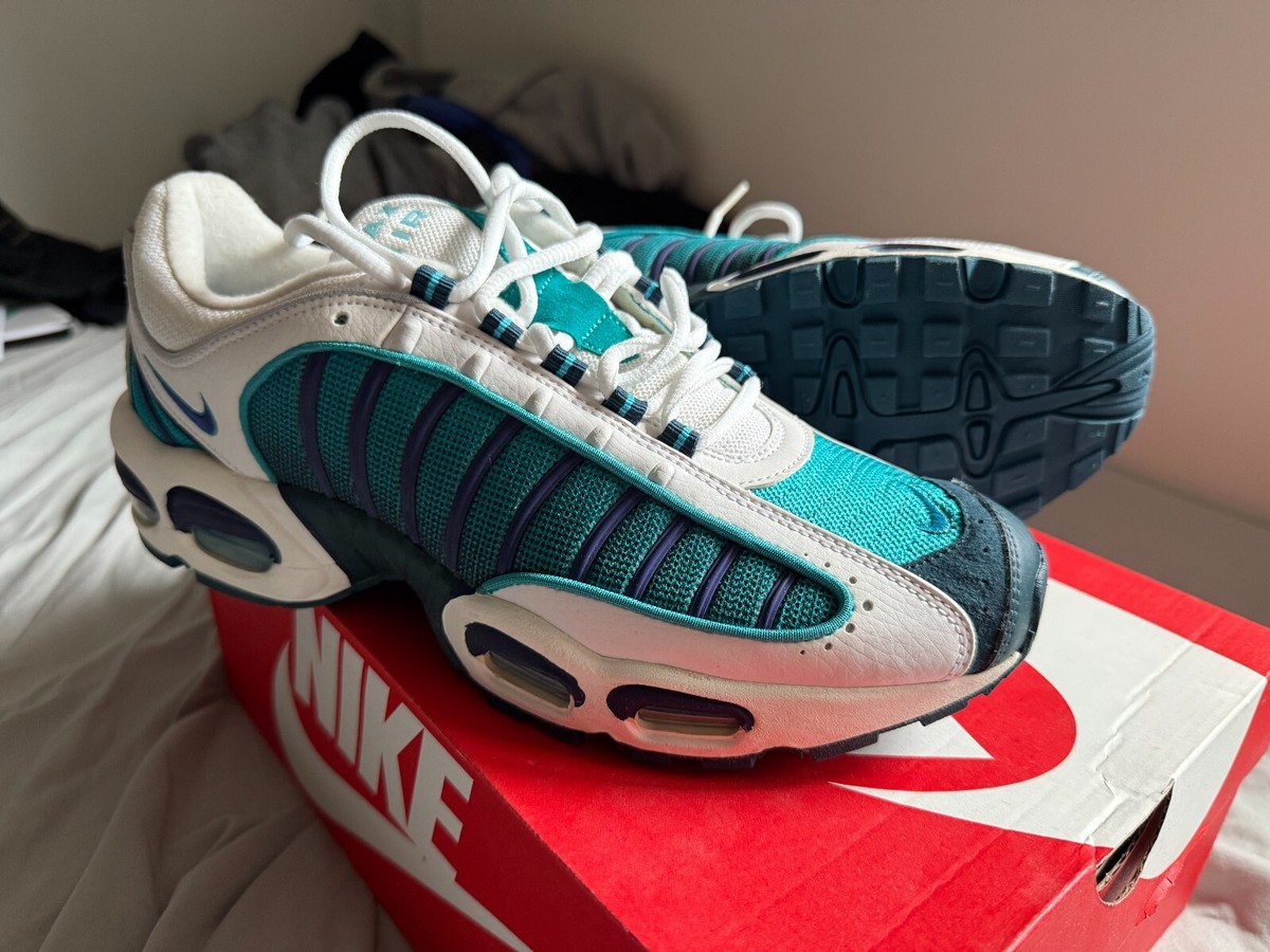 Nike Air Max Tailwind 4 Men’s Sz 10.5 AQ2567-101 White & Teal Nike Air Max Tailwind IV White / Regency Purple DS — RootsBK main image 4