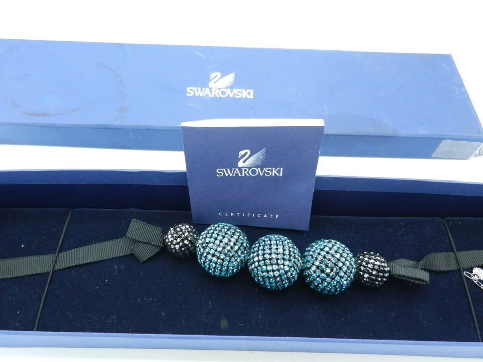 Auténtico Collar Swarovski PIN UP Cristal Indicolita Bolas En Caja 110462 Foto 2 de 2