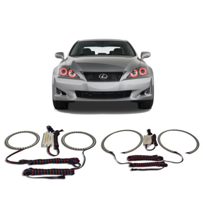 Bright Red Angel Eye Headlight Halo kit for Lexus IS250 06-08