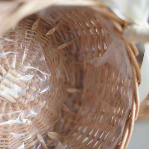 Wicker Rattan Flower Basket Woven Storage Basket with Handle Home Decoration #g - Picture 12 of 13