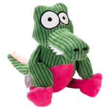 Beeztees Hundespielzeug Korkodil Krok gr&uuml;n Pl&uuml;sch Squeaker f&uuml;r Hunde
