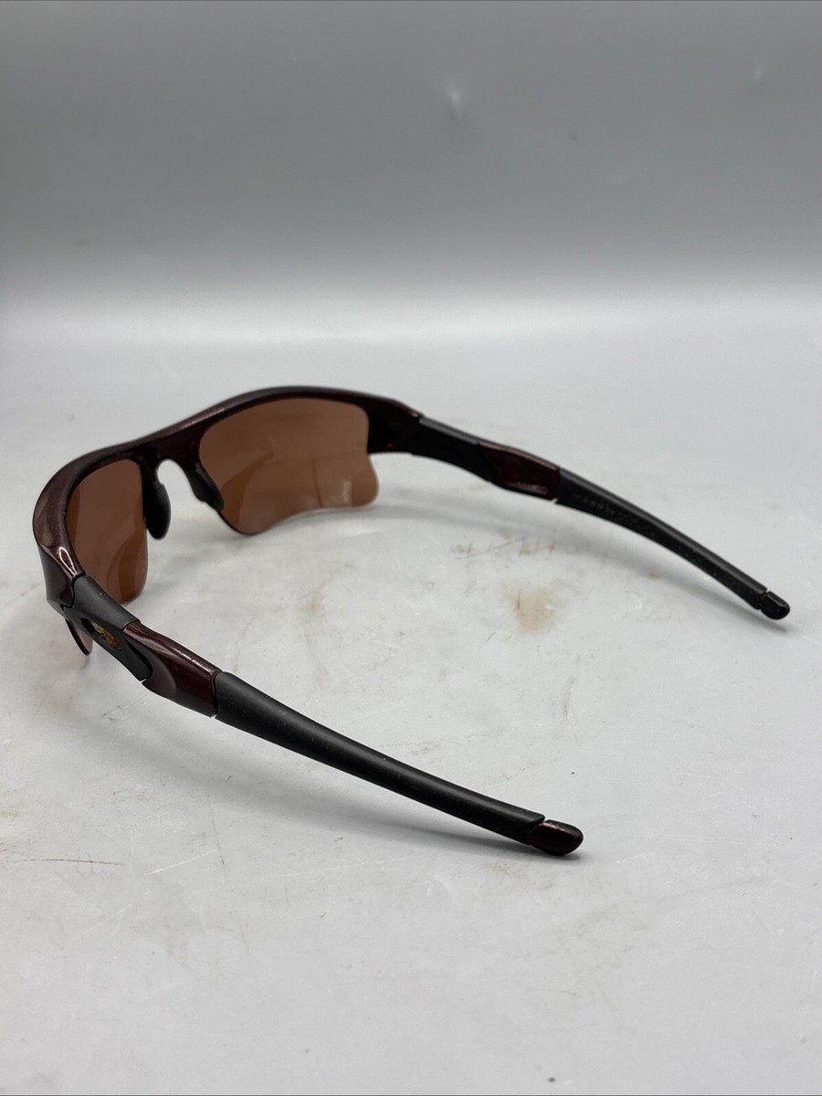小物 Vintage Oakley Flak Jacket Made in USA Oakley Flak jacket sunglasses Black & Burgundy 03-918 56 21