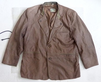 Distler Original Deutsche Volk Blazer Jacke Echtleder XL Oktoberfest