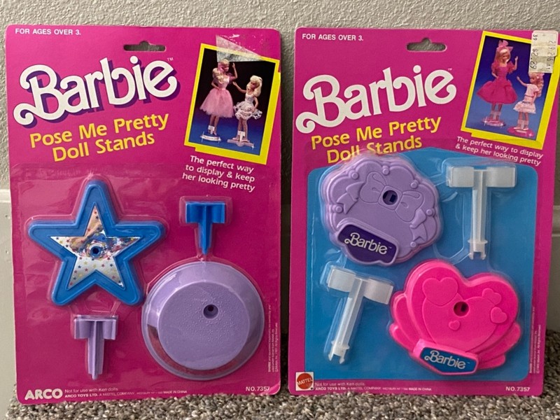 1989 Barbie Pose Me Pretty doll stands NEW  vintage 1980’s superstar (U get Both