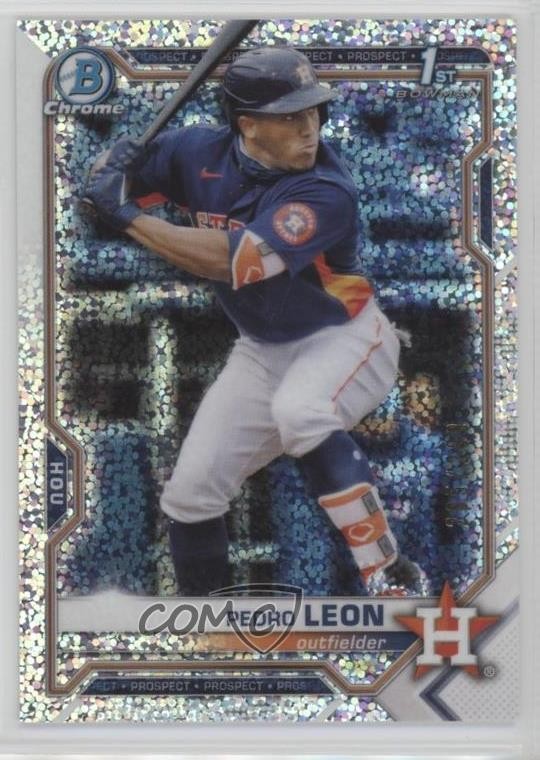 2021 Bowman Chrome Prospects Speckle Refractor /299 Pedro Leon #BCP-189 0cj2