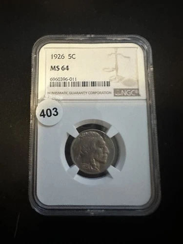 1926 Buffalo Nickel 5C PCGS MS64 NGC 69601396-011