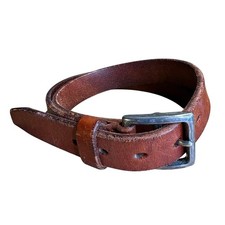 Vintage 90s Brown Leather Italian Made Banana Republic Belt - size 35