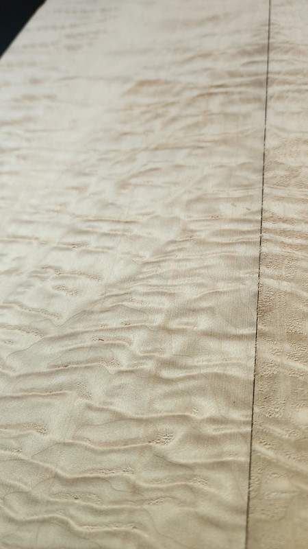 Quilted Maple Bookmatch set #1163 L.22¾" xW.15" Tapers- 10½" x T. ⅜" 
