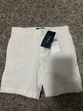 Polo Ralph Lauren Boys 6 Shorts Chino Cotton White Bermuda Flat Front NWT