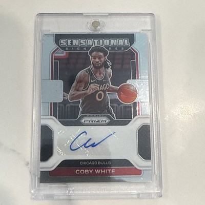 2021-22 Panini Prizm Sensational Signatures Coby White #SS-CBW Silver Prizm (AU)