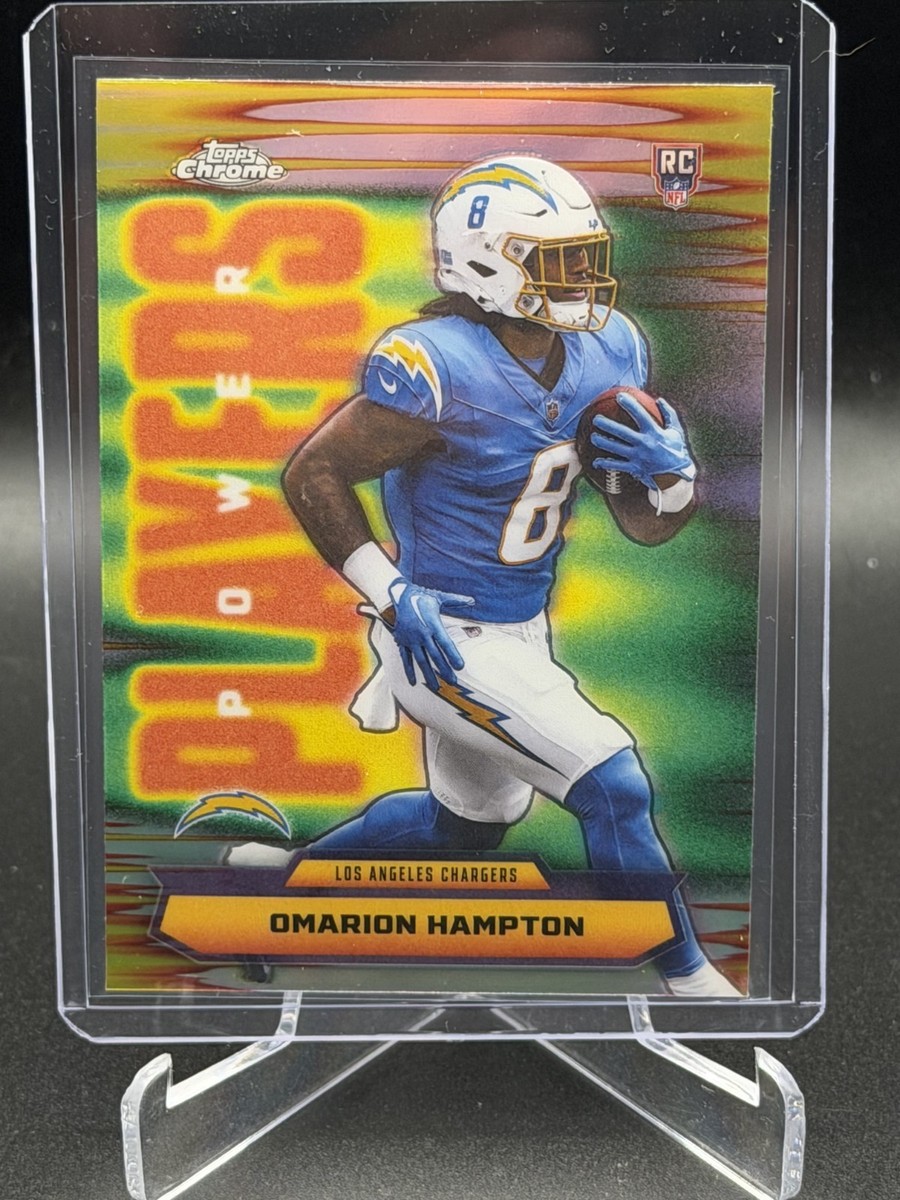 遊戯王 champ hobby League Blue ホビーリーグ　40枚 2025 TOPPS CHROME POWER PLAYERS PP17 OMARION HAMPTON RC CHARGERS