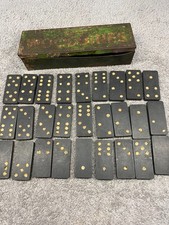 Will’s Woodbine Vintage Dominoes Set 27 Pieces, Metal  Tin 1930’s Tobacciana