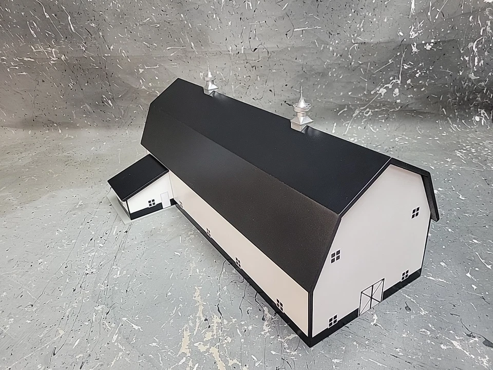 1/64 Custom scratch Farm Dairy Barn Cupolas Silver With Lighting Rod On Top - Image 4 of 4