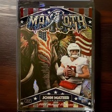 🏈JOHN MATEER PRC 1/1 SOONERS 2025 Wild Card Jumbo Mammoth Nat Treasure🏈