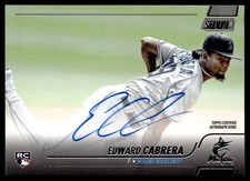 2022 Stadium Club Autographs Edward Cabrera Rookie Auto Miami Marlins #SCBA-EC