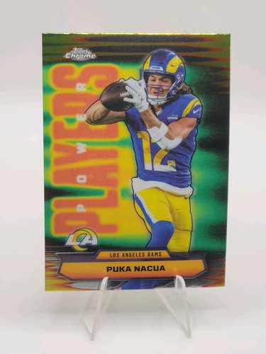 2025 Topps Chrome Football Puka Nacua Power Players Los Angeles Rams