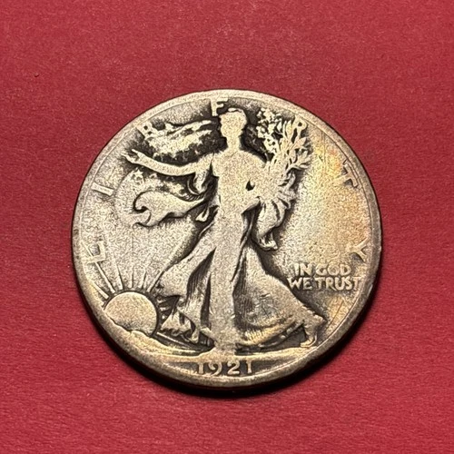 (1) Beautiful Toned Antique 1921-S Walking Liberty Half Dollar CHOICE G-GOOD