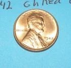 1942    LINCOLN WHEAT CENT   CHOICE BRILLIANT  RED UNCIRCULATED  #1