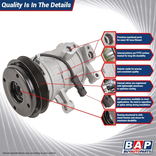 For Ford Mustang GT 2011 2012 2013 2014 S197 5.0L AC Compressor & A/C Clutch - Picture 5 of 7