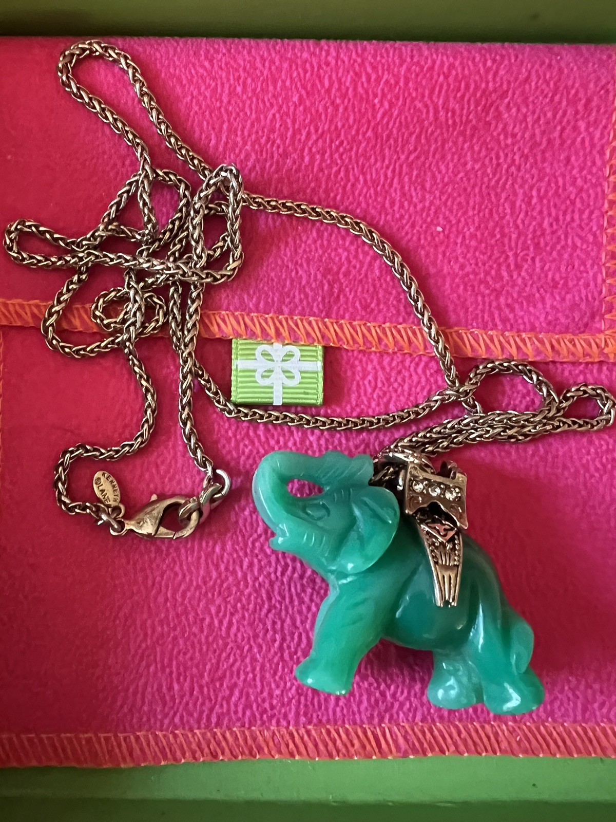 KJL Pendant Necklace Elephant Signed Vintage Kenn… - image 12
