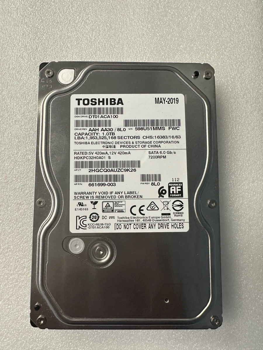 Toshiba SATA I 1 TB 3.5 in Form Factor Internal Hard Disk Drives