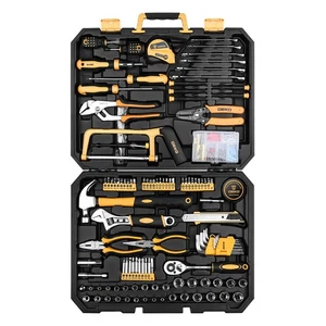 DEKOPRO 198 Kit d'outils de réparation à la maison, boîte à outils en plastique avec 198 PCS