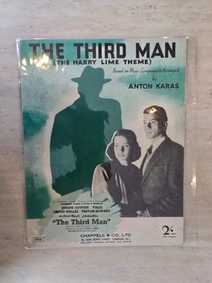 Vintage 1949 The Third Man Sheet Music Harry Lime Theme Anton Karas Orson Welles