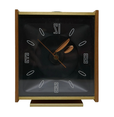 #ad MCM Electric Ceiling Projection Alarm Clock Mid Century Modern Table Clock WORKS $69.99