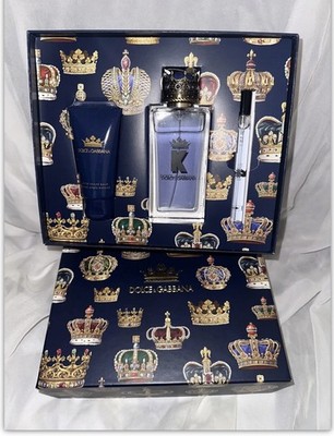 DOLCE & GABBANA ''K  EAU DE COLOGNE SET 3.3 OZ + .33 OZ COLOGNE + A/SHAVE 1.6 OZ