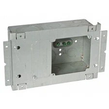 1Pc Electrical Box, 113.3 Cu In, Data Box Type, 3 Gangs, Steel, Rectangular