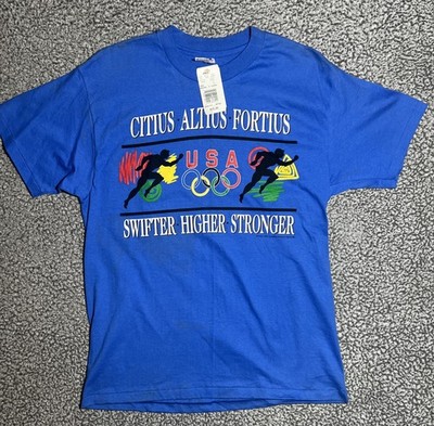 Vintage T Shirt Dead Stock USA Olympics Citius Altius Fortius K-Mart T Shirt NWT