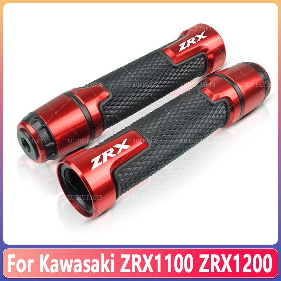 For Kawasaki ZRX1100 ZRX1200 7/8" 22mm 24mm Handlebar Handle Grips End Caps Foto 3 de 4