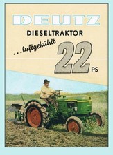 Blechschild 20x30 Deutz Diesel 22 PS Traktor Bulldog Schlepper Landwirt Oldtimer