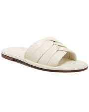 Vince Palmetta Woven Slide Sandals White Leather Size 6.5