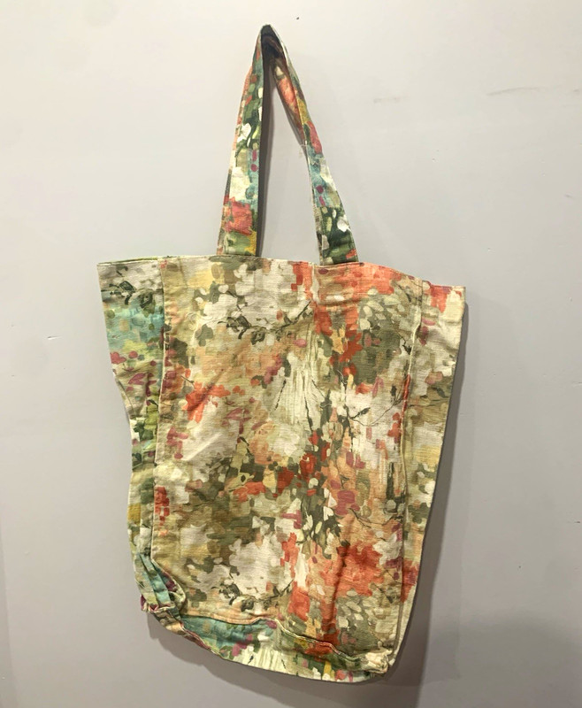 Multicolor Abstract Reusable Tote Shopping Bag 26 x 22 x 24+ in New